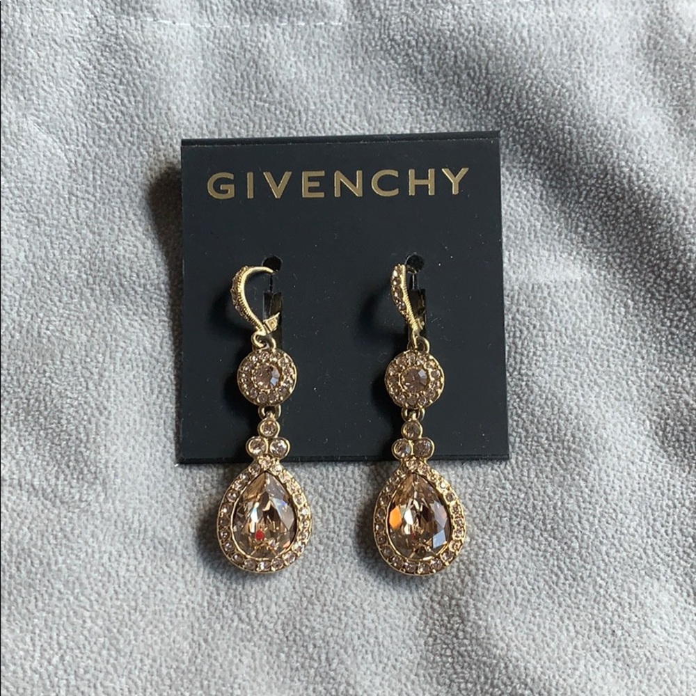Givenchy tear drop rose gold earrings